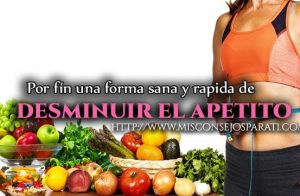 Reduce tu apetito de forma natural