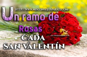 Un ramo de rosas cada san valentin.