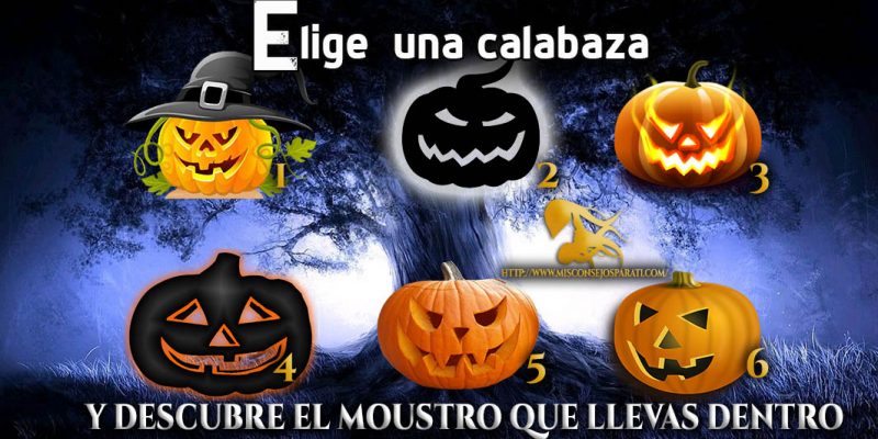 Elige una calabaza y descubre el personaje de terror que llevas dentro.