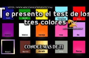 Te presento el test de los tres colores, conoce mas de ti, adelante