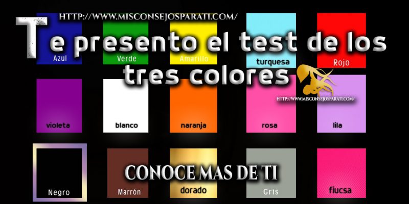 Te presento el test de los tres colores, conoce mas de ti, adelante