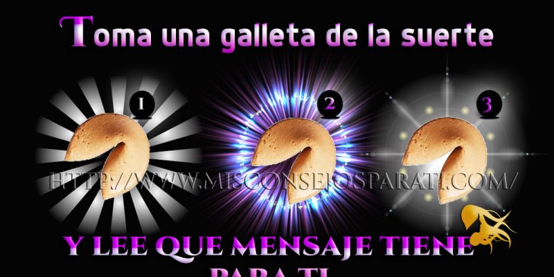 Toma una galleta de la suerte y lee que mensaje tiene para ti.