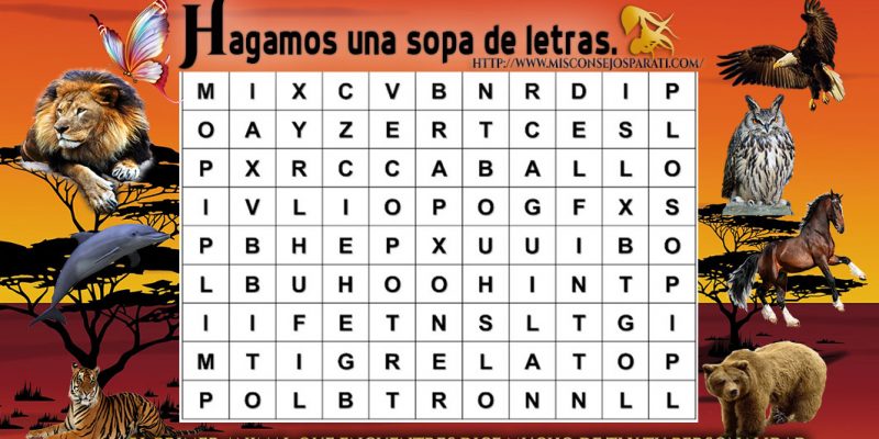 Hagamos una sopa de letras.
