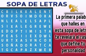 juguemos a la sopa de letras, la primea que encuentres te dirá un mensaje importante