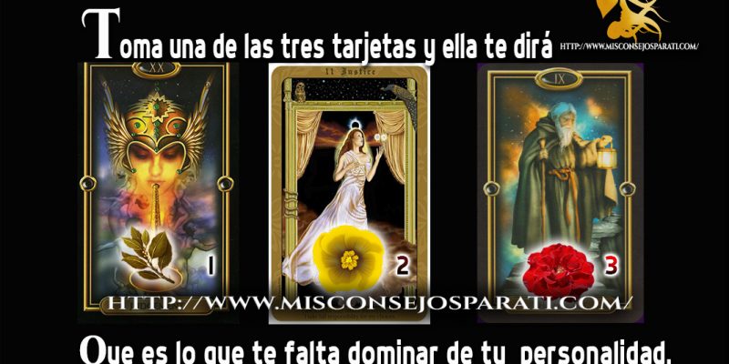 Toma una de las tres tarjetas y ella te dirá que es lo que te falta dominar de tu  personalidad.