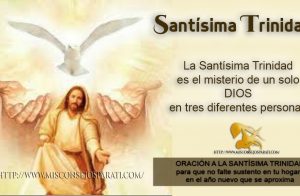 Oración a la Santísima Trinidad. para que no falte sustento en tu hogar, en el año nuevo que se aproxima