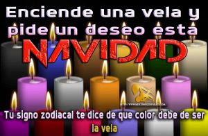 Enciende en esta navidad una vela para que ella te cumpla  tu deseo, tu signo zodiacal te dice de que color debe de ser.