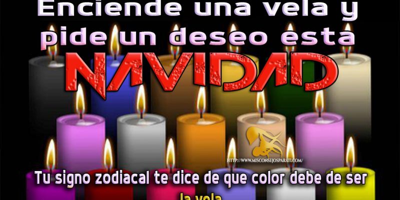 Enciende en esta navidad una vela para que ella te cumpla  tu deseo, tu signo zodiacal te dice de que color debe de ser.