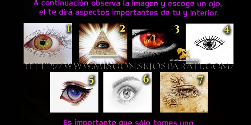 A continuación observa la imagen y escoge un ojo, el te dirá aspectos importantes de tu yo interior.