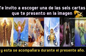 Te invito a escoger una de las seis cartas que te presento en la imagen y esta se acompañara durante el presente año.