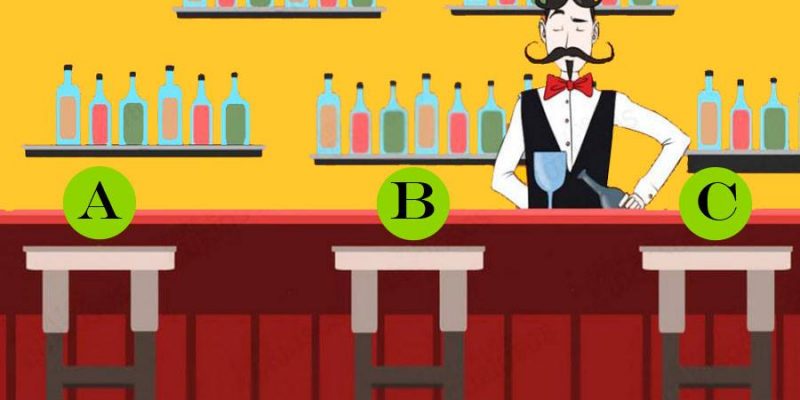 En donde te sentarías en este bar. según tu decisión sabrás cosas importantes de tu personalidad.
