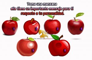Toma una manzana ella tiene un  mensaje para ti.