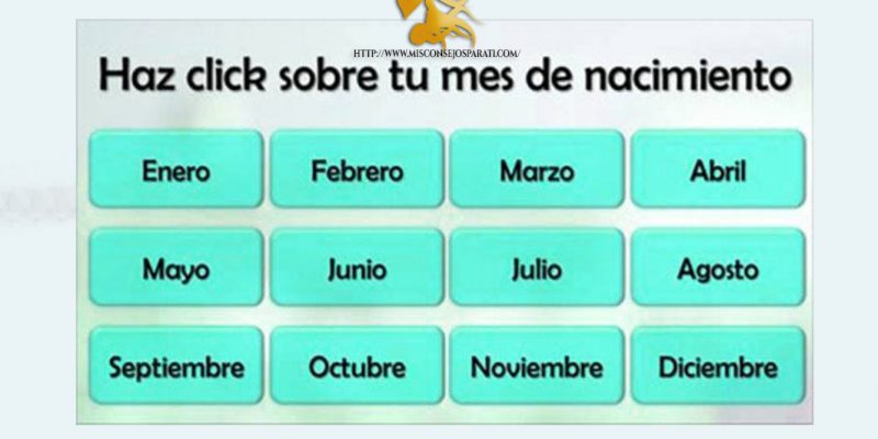 Dime cual es tu mes  de nacimiento y te diré como es tu carácter.