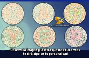 Observa la imagen y la letra que mas claro veas te dirá algo de tu personalidad.