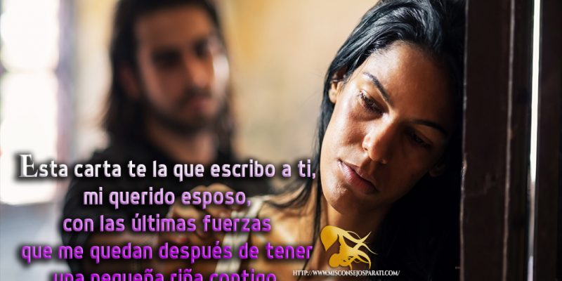 Esta carta es para ti amado esposo.