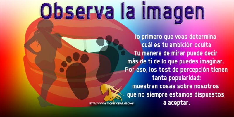 Observa la imagen, el primer elemento que encuentres te dirá un mensaje.