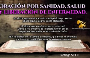 Oración por sanidad, salud y liberación de enfermedad.