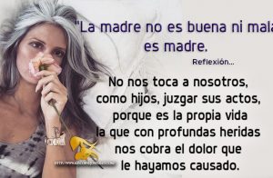 La madre no es buena ni mala: es madre.