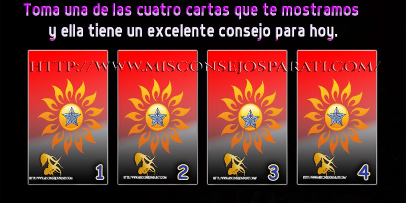 Toma una de las cuatro cartas que te mostramos y ella tiene un excelente consejo para hoy.