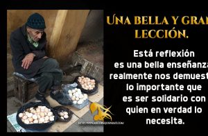 Una bella y gran lección.