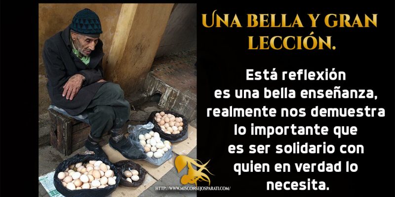 Una bella y gran lección.