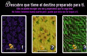 Elige una de las tres cartas, ella sabe algo de tu destino.