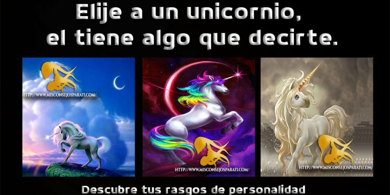 Elije a un unicornio, el tiene algo que decirte.