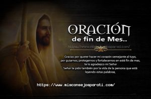 Oración de fin de mes.
