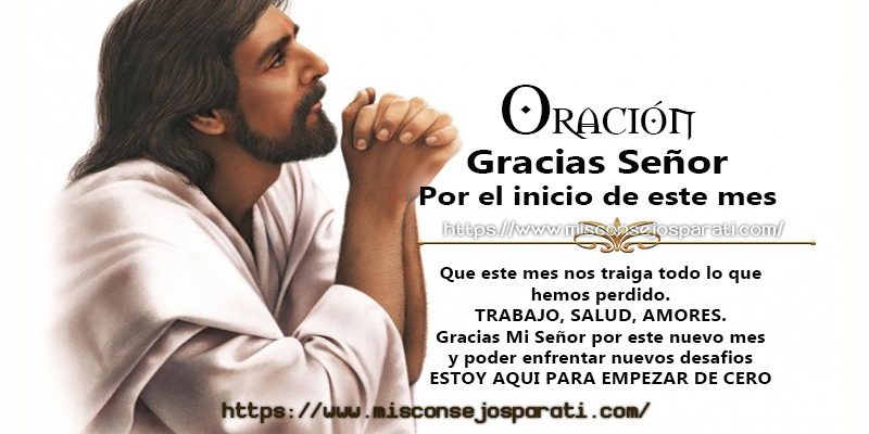 Oración para recibir el nuevo mes con Bendición.