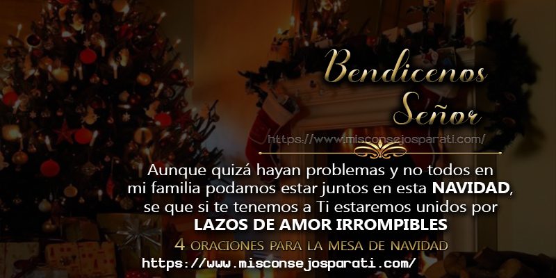 Cuatro oraciones para tu nochebuena en familia