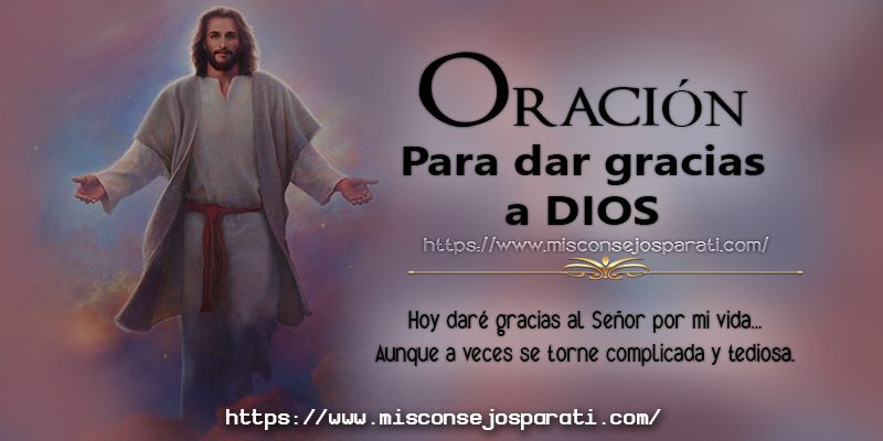 Oración, gracias Señor.