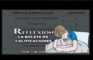 La boleta de calificaciones.