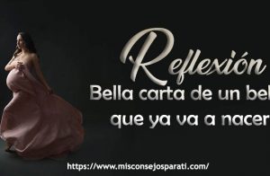 Bella carta de un bebé que ya va a nacer.