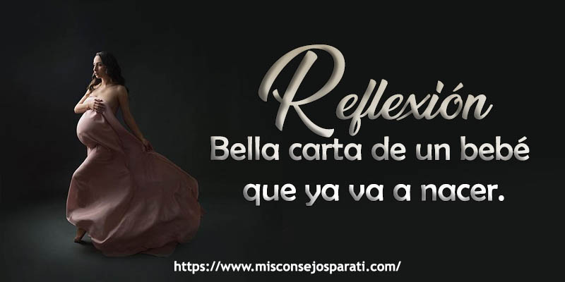 Bella carta de un bebé que ya va a nacer.