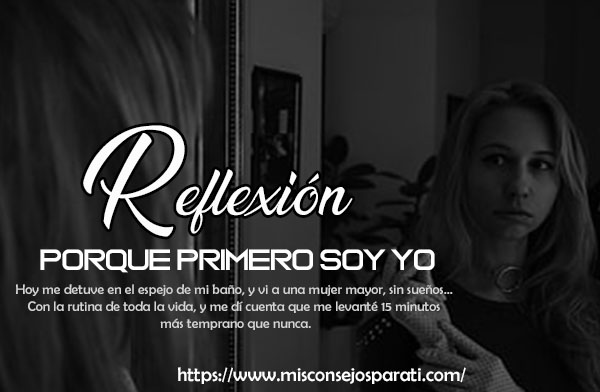 Porque primero soy yo.