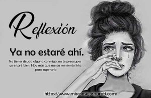 Ya no estaré ahí.