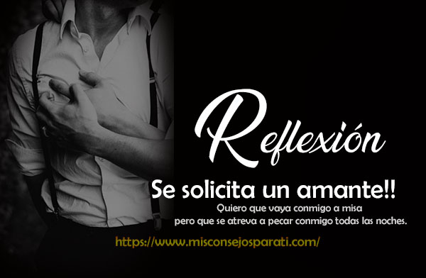 Te solicito en mi vida.