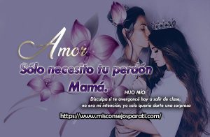 Sólo necesito tu perdón Mamá.