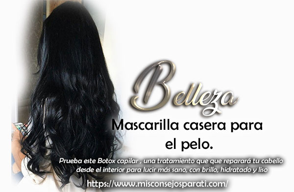 Mascarilla casera para el pelo.