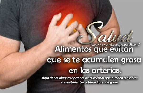 Alimentos que evitan que se te acumulen grasa en las arterias.